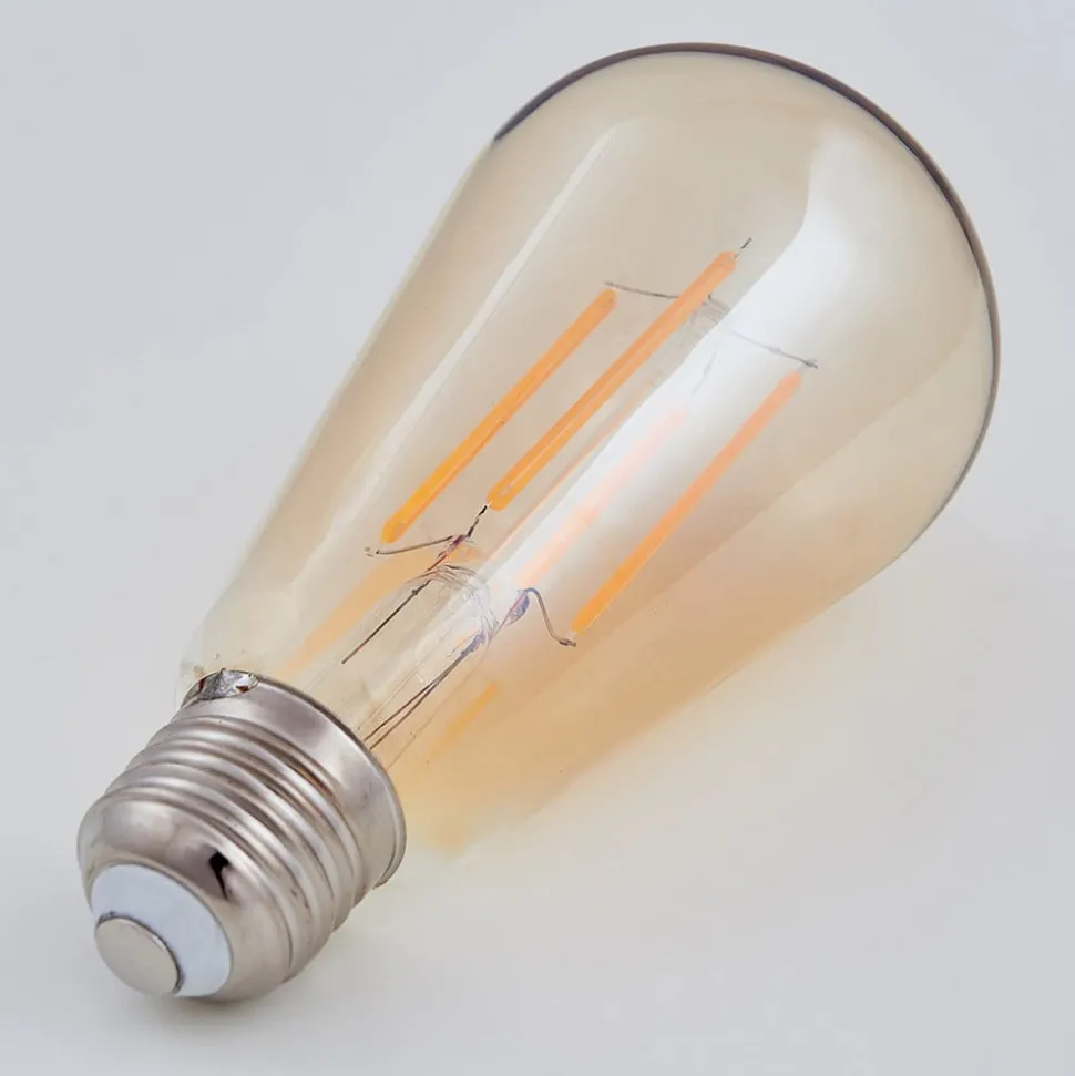 E27 LED rustieke lamp 6W 500lm amber 4 per set