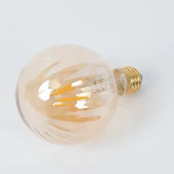 E27 3,8W LED G95 2700K 340lm Rillen amber per 5