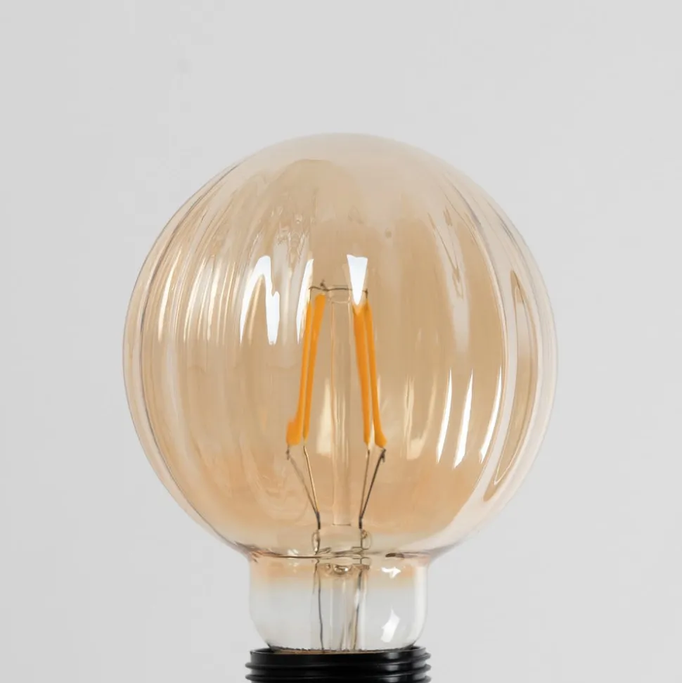 E27 3,8W LED G95 2700K 340lm Rillen amber per 5