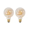 E27 3,8W LED G95 2700K 340lm Rillen amber per 2