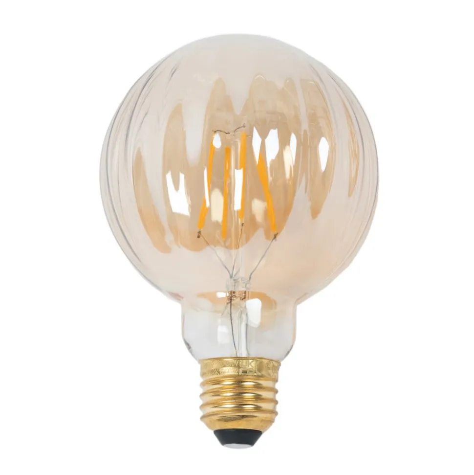 E27 3,8W LED G95 2700K 340lm Rillen amber per 2