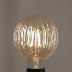 E27 3,8W LED G95 2700K 340lm Rillen amber per 2