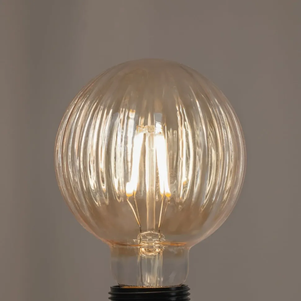 E27 3,8W LED G95 2700K 340lm Rillen amber per 2