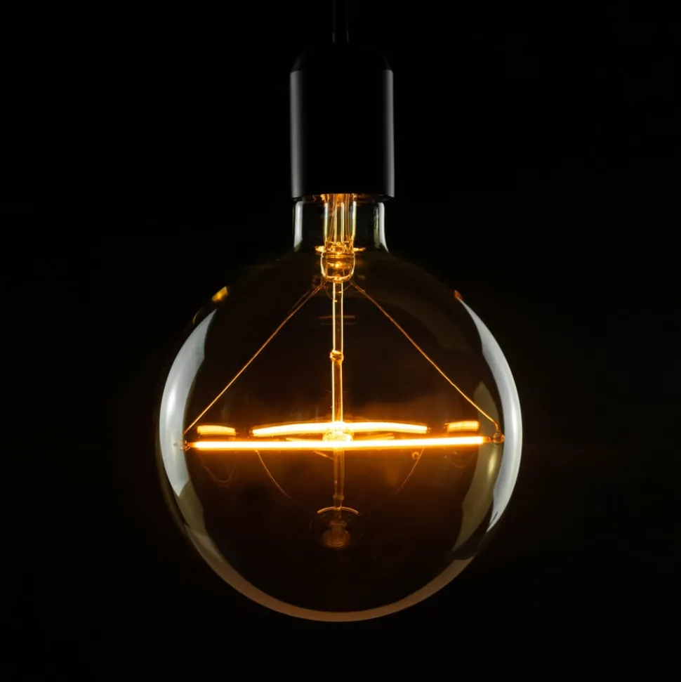E27 5W LED globe lamp Ø15cm vintage goud 1.900K
