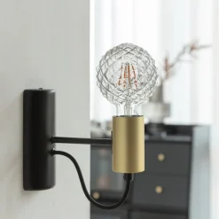 E27 3,8W LED lamp G95 918 structuur smoke 5/set