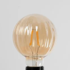 E27 3,8W LED lamp G95, 2700K, 340lm, amberkleurige groeven