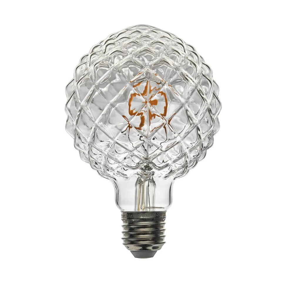 E27 3,8W LED lamp G95, 2700K, structuur, helder