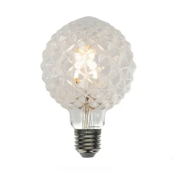 E27 3,8W LED lamp G95, 2700K, structuur, helder