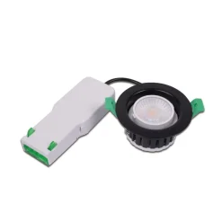 Eco R 68 LED inbouwspot, chroom, Ø 9 cm, metaal, IP65 CCT