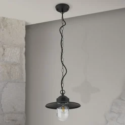 Edward buiten hanglamp, antraciet, Ø 27,5 cm, aluminium