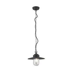 Edward buiten hanglamp, antraciet, Ø 27,5 cm, aluminium