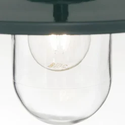 Edward buiten hanglamp, groen, Ø 27,5 cm, aluminium/glas