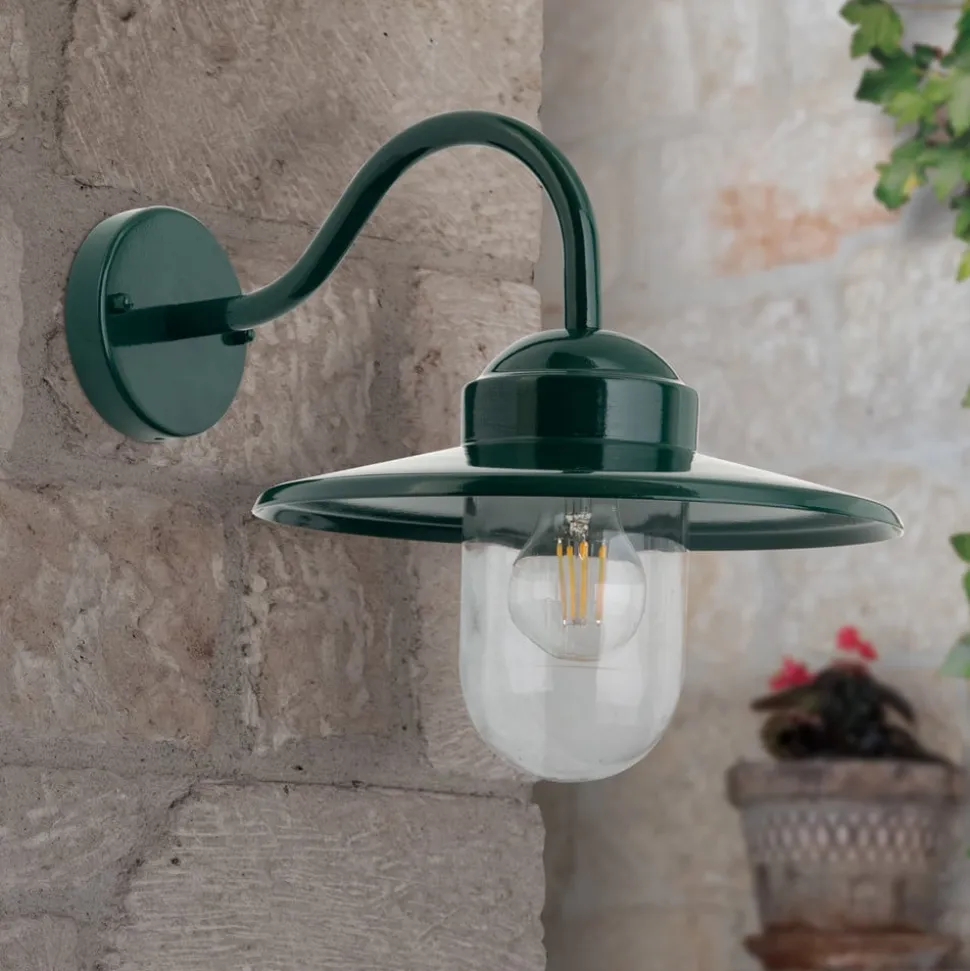 Edward buitenwandlamp in vintage stijl donkergroen