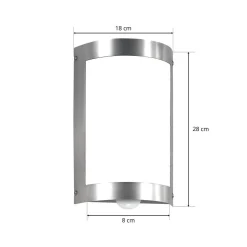 Eenvoudige buitenwandlamp Marco 3, met sensor