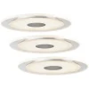 Eenvoudige led-inbouwspot Whirl, 3-delige set