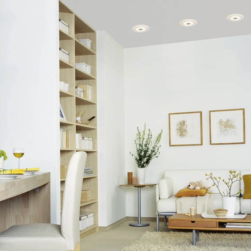 Eenvoudige led-inbouwspot Whirl, 3-delige set