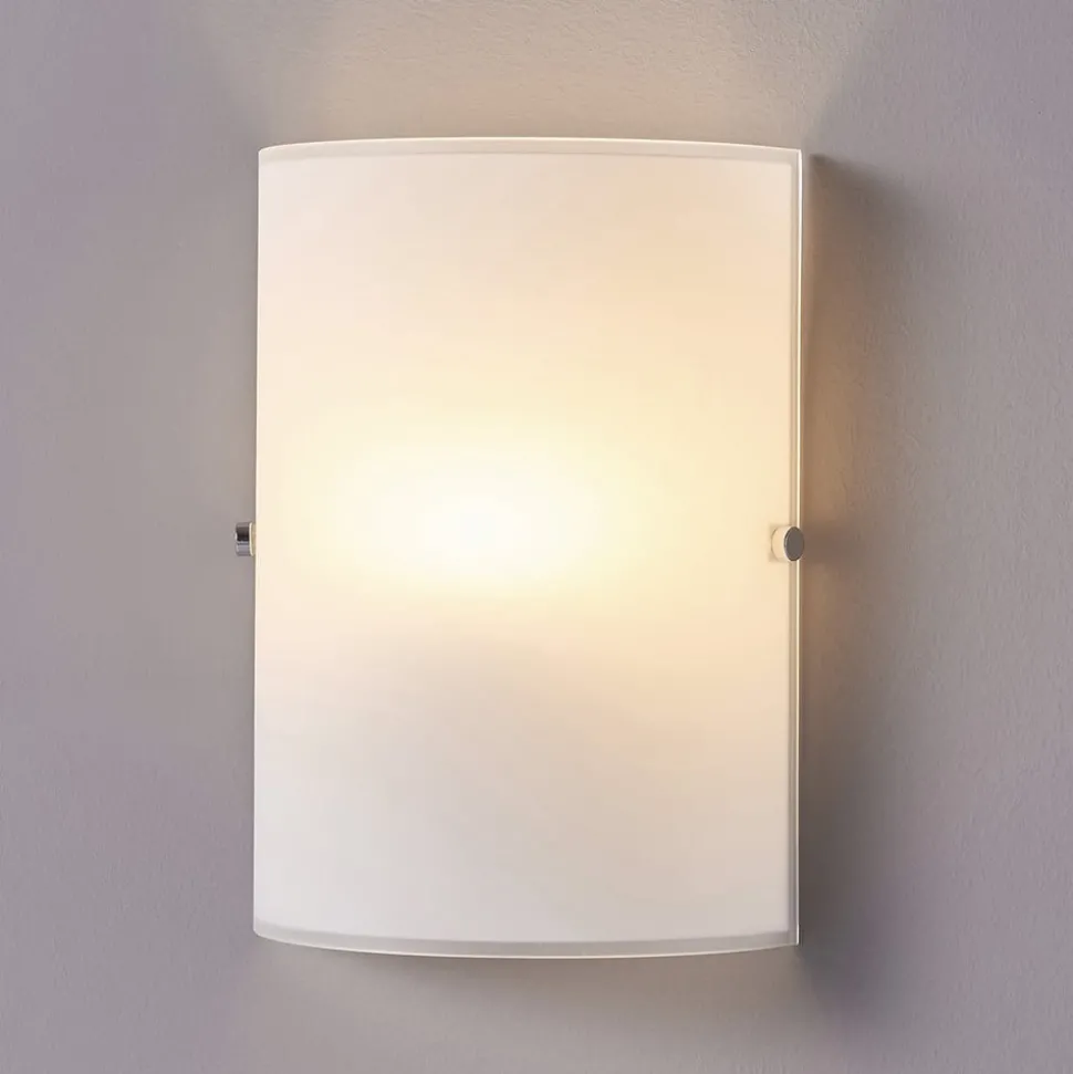 Eenvoudige wandlamp Giulia uit mat glas