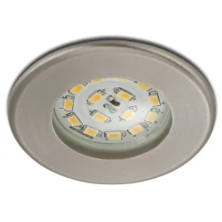 Efficiënte LED inbouwspot Nikas IP44 nikkel