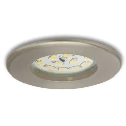 Efficiënte LED inbouwspot Nikas IP44 nikkel