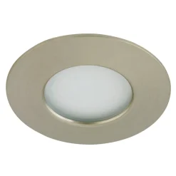 Efficiënte LED inbouwspot Nikas IP44 nikkel