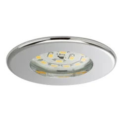 Efficiënte LED inbouwspot Nikas IP44 chroom