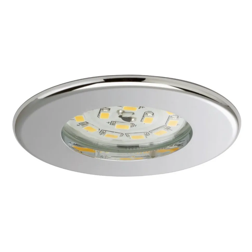 Efficiënte LED inbouwspot Nikas IP44 chroom