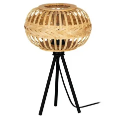 EGLO Amsfield 1 tafellamp van hout, driebeen