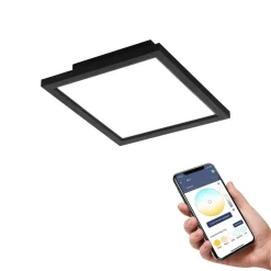 EGLO connect CCT plafondlamp 30x30cm zwart