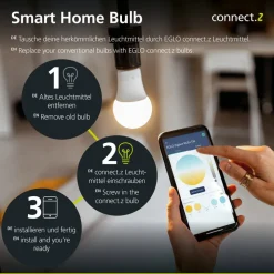 EGLO connect E27 ST64 lamp 6W 806lm 4000K