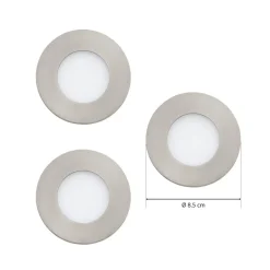 EGLO connect Fueva-C inbouwspot 3 x 3W RGBW nikkel