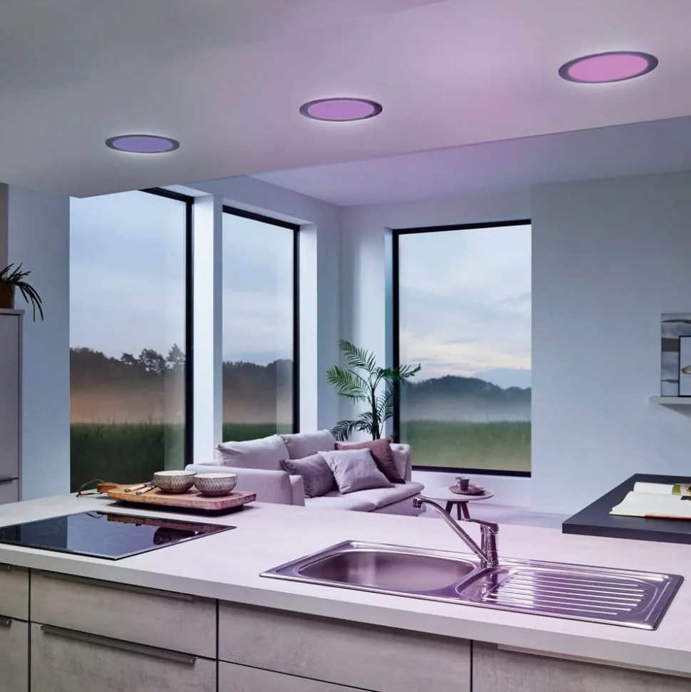 EGLO connect Fueva-Z inbouwlamp 21,6cm nikkel