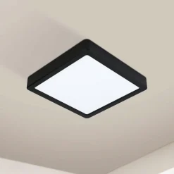 EGLO connect Fueva-Z plafondlamp 21x21cm zwart