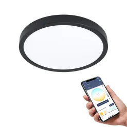 EGLO connect Fueva-Z plafondlamp, Ø 28,5cm zwart