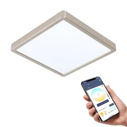 EGLO connect Fueva-Z plafondlamp 28x28cm nikkel