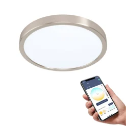 EGLO connect Fueva-Z plafondlamp, Ø 28,5cm nikkel