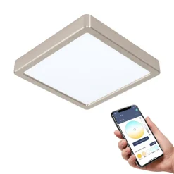 EGLO connect Fueva-Z plafondlamp 21x21cm nikkel