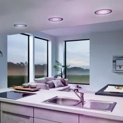 EGLO connect LED inbouwlamp Fueva-C, Ø 22,5 cm, nikkel