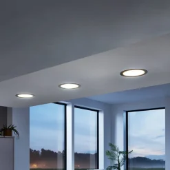 EGLO connect LED inbouwlamp Fueva-C, Ø 22,5 cm, nikkel