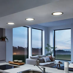 EGLO connect LED inbouwlamp Fueva-C, Ø 22,5 cm, nikkel