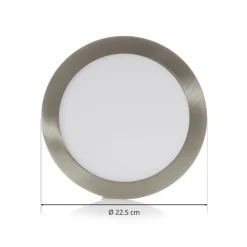 EGLO connect LED inbouwlamp Fueva-C, Ø 22,5 cm, nikkel