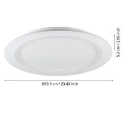 EGLO connect LED plafondlamp Padrogiano-Z, Ø 60 cm, wit