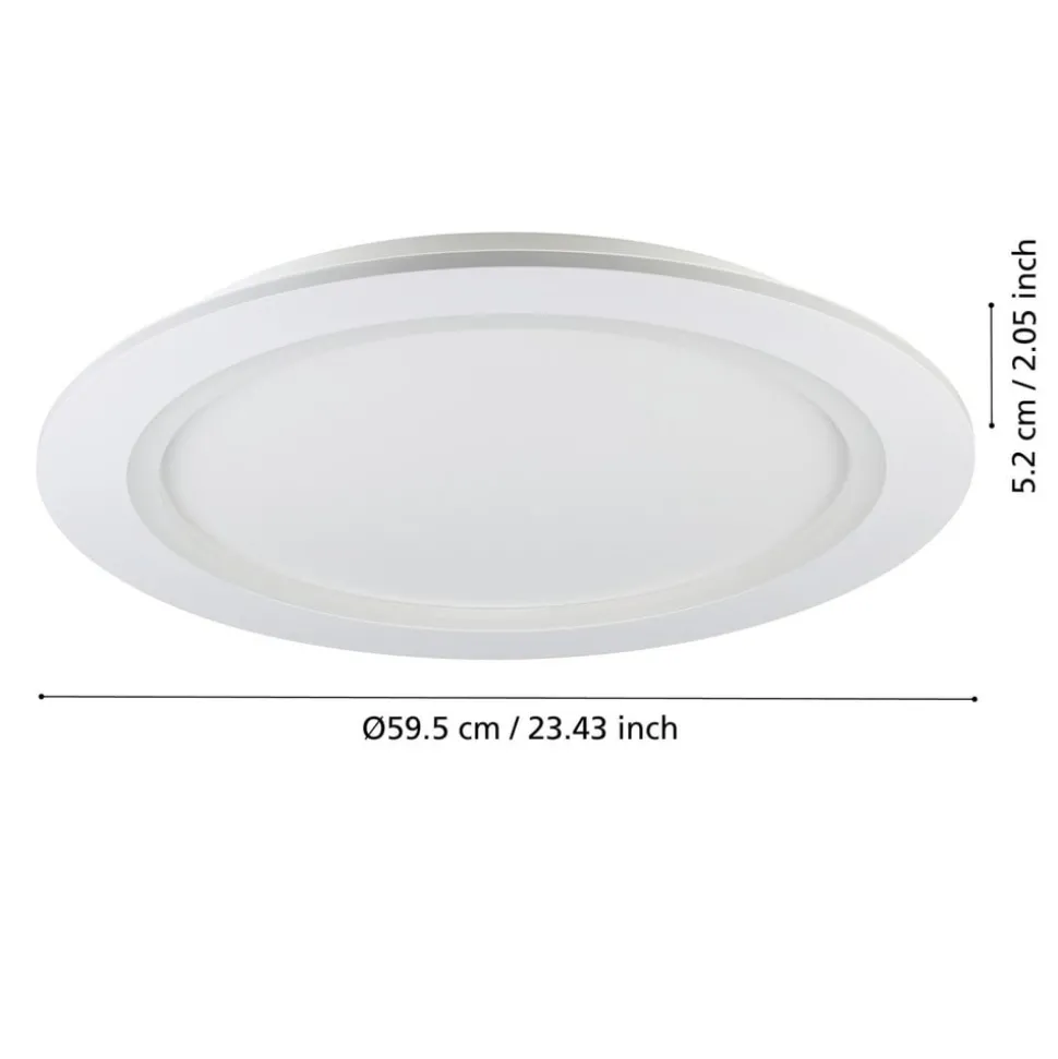 EGLO connect LED plafondlamp Padrogiano-Z, Ø 60 cm, wit
