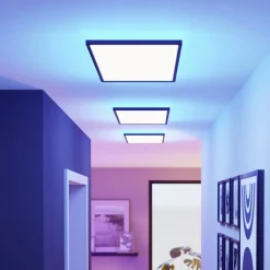 EGLO connect LED plafondlamp Rovito-Z, zwart, 57 x 30 cm