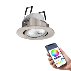 EGLO connect Saliceto-Z LED inbouwlamp, alu
