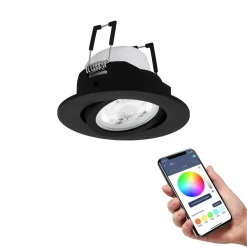 EGLO connect Saliceto-Z LED inbouwlamp, zwart