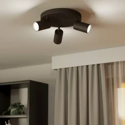 EGLO connect Telimbela-Z plafondspot 3-lamps zwart