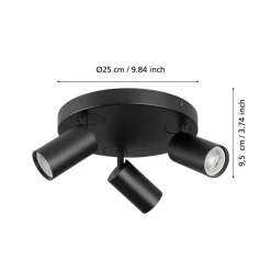 EGLO connect Telimbela-Z plafondspot 3-lamps zwart