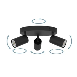 EGLO connect Telimbela-Z plafondspot 3-lamps zwart