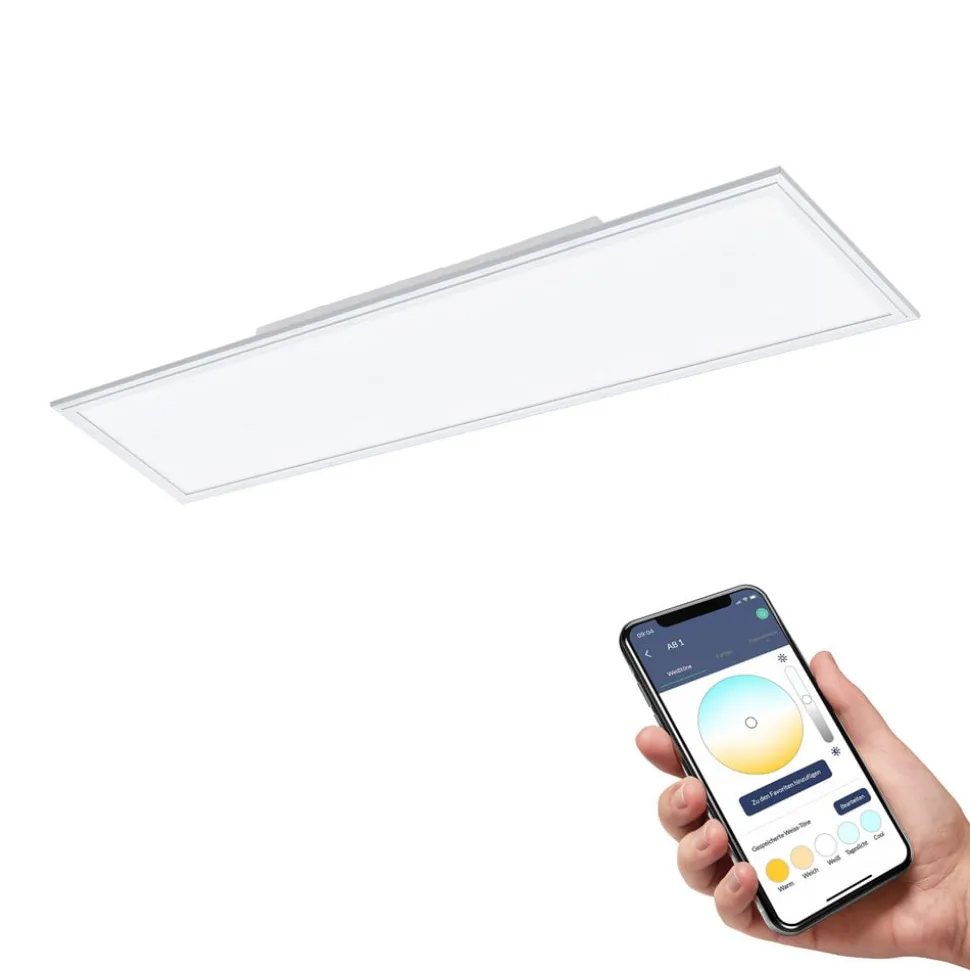 EGLO connect-z LED plafondlamp, 120x30cm, wit