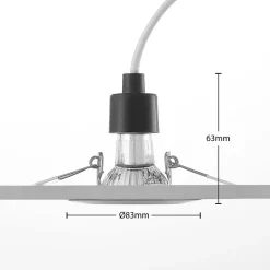 ELC Dakarra downlight 10/set, GU10 Ø8,3cm nikkel